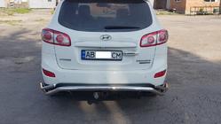 Hyundai Santa Fe 2 2006–2012 Zadný ochranný rám AK007-1 (nerez) fotografia 4