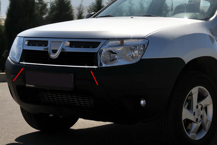 Dacia Duster 2008–2018 Lišta na masku chladiča 2008-2014 (nerez) Image