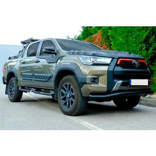 Predný ochranný rám Texas pre 2020+ (76 mm, čierny) Toyota Hilux 2015– fotografia 3
