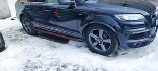 Audi Q7 2005–2015 Bočné prahy Maya Red (2 ks., hliník) fotografia 2