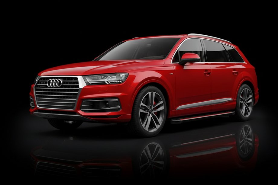 Audi Q7 2015–2026 Bočné prahy Maya Red (2 ks., hliník) Image