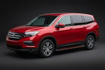 Honda Pilot 2015–2022 Bočné prahy Maya Red (2 ks., hliník) fotografia 1
