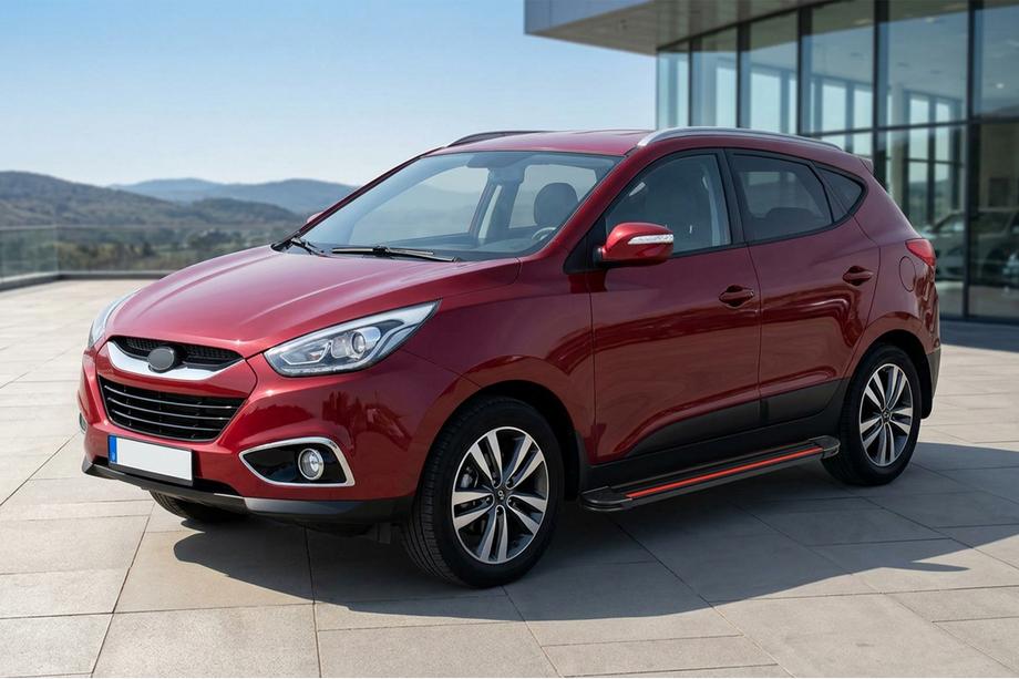 Hyundai IX-35 2010–2015 Bočné prahy Maya Red (2 ks., hliník) Image