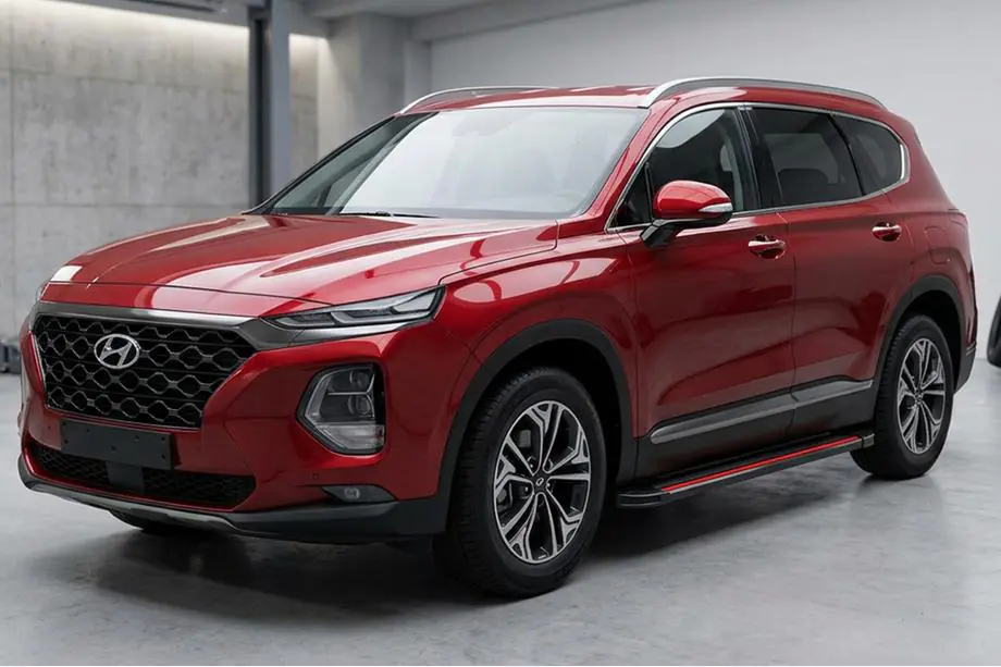 Hyundai Santa Fe 4 2018–2023 Bočné prahy Maya Red (2 ks., hliník) Image