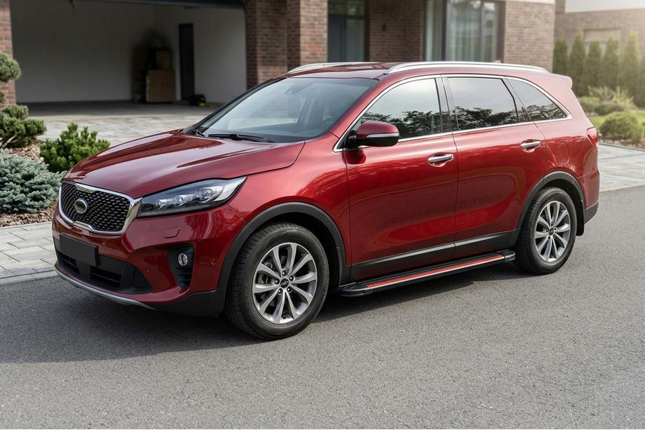 Kia Sorento III UM 2014–2020 Bočné prahy Maya Red (2 ks., hliník) Image