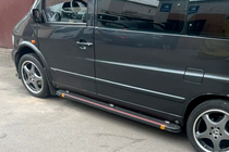 Mercedes Vito W638 1996–2003 Bočné prahy Maya Red (2 ks., hliník) fotografia 4
