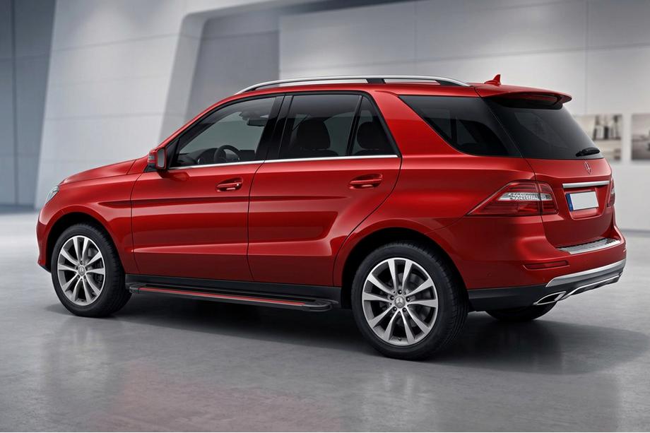 Mercedes GLE/ML class W166 2011–2018 Bočné prahy Maya Red (2 ks., hliník) Fotografia 1