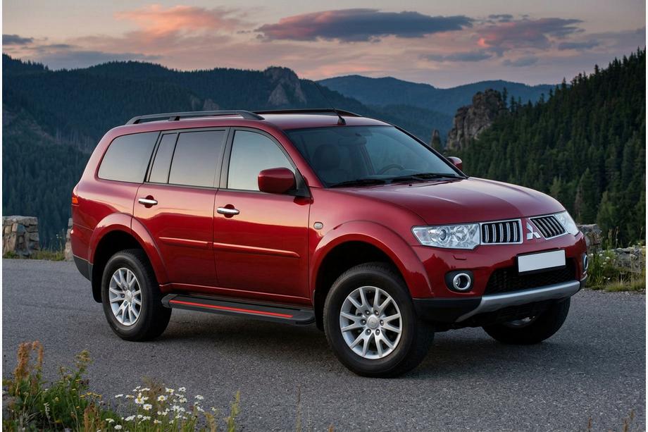 Mitsubishi Pajero Sport 2008–2015 Bočné prahy Maya Red (2 ks., hliník) Image