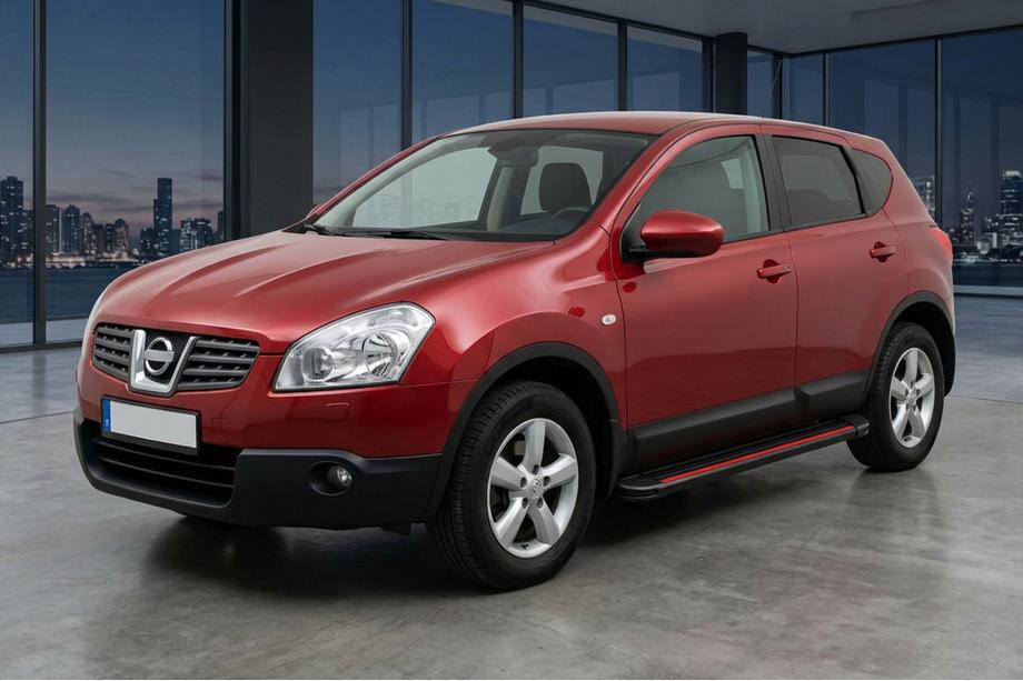 Nissan Qashqai 2007–2010 Bočné nášľapy Maya Red-Black (2 ks, hliník) Image