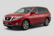 Nissan Pathfinder R52 2012–2021 Bočné prahy Maya Red (2 ks., hliník) fotografia 1