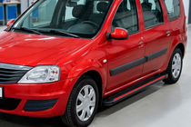 Renault Logan MCV 2005–2013 Bočné prahy Maya Red (2 ks., hliník) fotografia 3