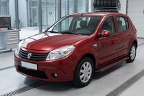 Renault Sandero 2007–2013 Bočné prahy Maya Red (2 ks., hliník) fotografia 1
