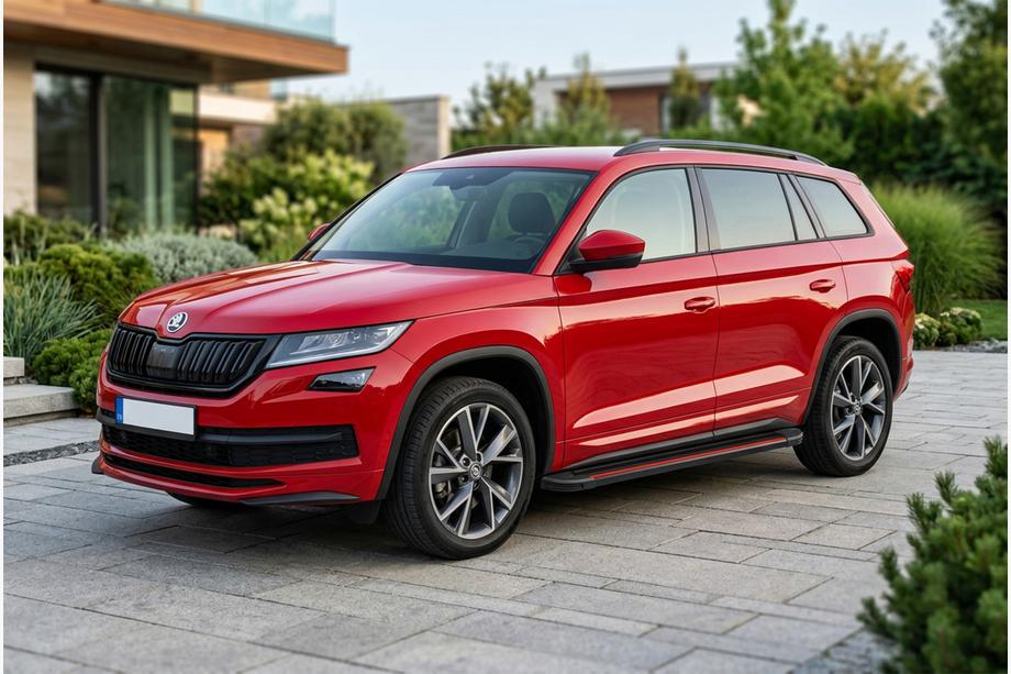 Skoda Kodiaq 2016–2023 Bočné prahy Maya Red (2 ks., hliník) Image