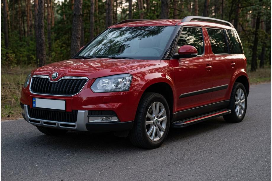 Skoda Yeti 2009–2017 Bočné prahy Maya Red (2 ks., hliník) Image