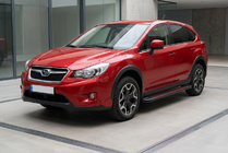 Subaru XV 2011–2017 Bočné prahy Maya Red (2 ks., hliník) fotografia 1