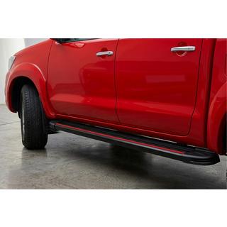 Bočné prahy Maya Red (2 ks., hliník) Toyota Hilux 2006–2015 fotografia 1