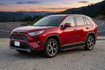 Toyota Rav 4 2019–2025 Bočné prahy Maya Red (2 ks., hliník) fotografia 1