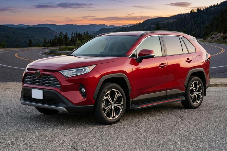 Toyota Rav 4 2019–2025 Bočné prahy Maya Red (2 ks., hliník) Image
