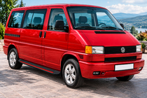 Volkswagen T4 Caravelle/Multivan 1990–2003 Bočné prahy Maya Red (2 ks., hliník) Krátky rázvor fotografia 1