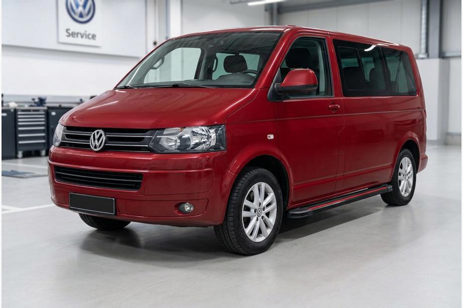 Volkswagen T5 2010–2015 Bočné prahy Maya Red (2 ks., hliník) Krátky rázvor Image