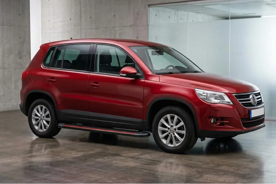 Volkswagen Tiguan 2007–2016 Bočné prahy Maya Red (2 ks., hliník) Fotografia 1