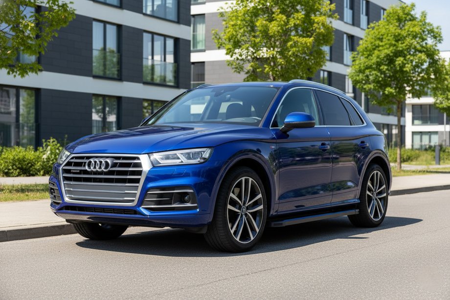 Audi Q5 2017–2025 Bočné nášľapy Maya Blue (2 ks, hliník) Fotografia 1