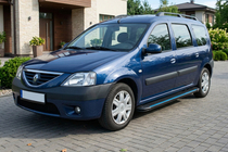 Dacia Logan MCV 2004–2014 Bočné nášľapy Maya Blue (2 ks, hliník) fotografia 3