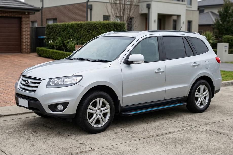 Hyundai Santa Fe 2 2006–2012 Bočné nášľapy Maya Blue-Black (2 ks, hliník) Image