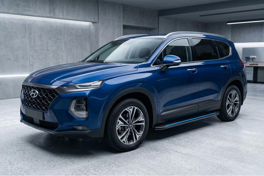 Hyundai Santa Fe 4 2018–2023 Bočné nášľapy Maya Blue (2 ks, hliník) Image
