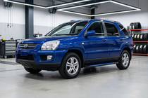 Kia Sportage 2004–2010 Bočné nášľapy Maya Blue (2 ks, hliník) fotografia 1