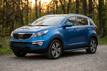 Kia Sportage 2010–2015 Bočné nášľapy Maya Blue-Black (2 ks, hliník) fotografia 1