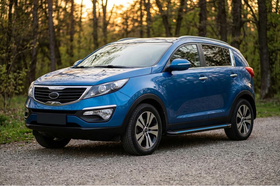 Kia Sportage 2010–2015 Bočné nášľapy Maya Blue-Black (2 ks, hliník) Image