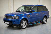 Range Rover Sport 2005–2013 Bočné nášľapy Maya Blue (2 ks, hliník) fotografia 1
