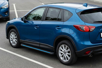Mazda CX-5 2012–2017 Bočné nášľapy Maya Blue (2 ks, hliník) fotografia 2