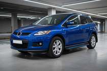 Mazda CX-7 2006–2012 Bočné nášľapy Maya Blue (2 ks, hliník) fotografia 1