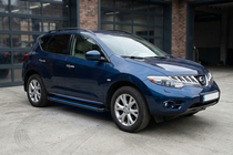 Nissan Murano 2008–2014 Bočné nášľapy Maya Blue (2 ks, hliník) fotografia 1