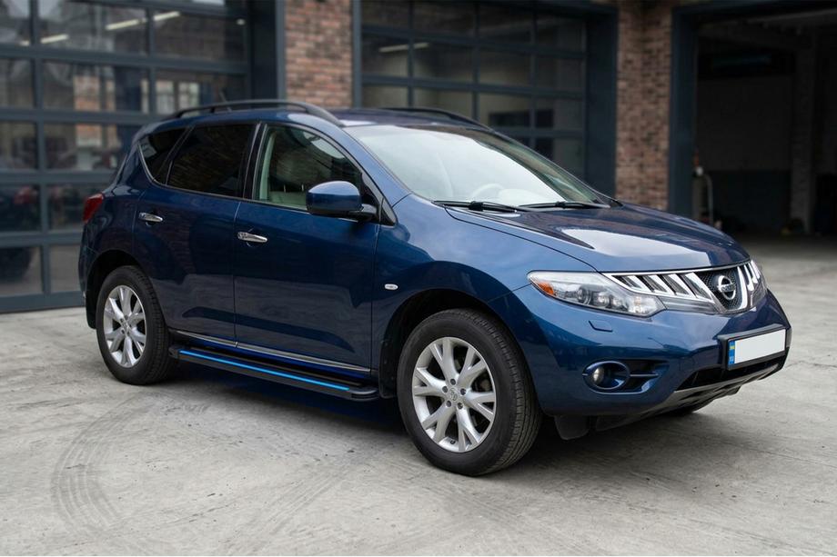 Nissan Murano 2008–2014 Bočné nášľapy Maya Blue (2 ks, hliník) Image