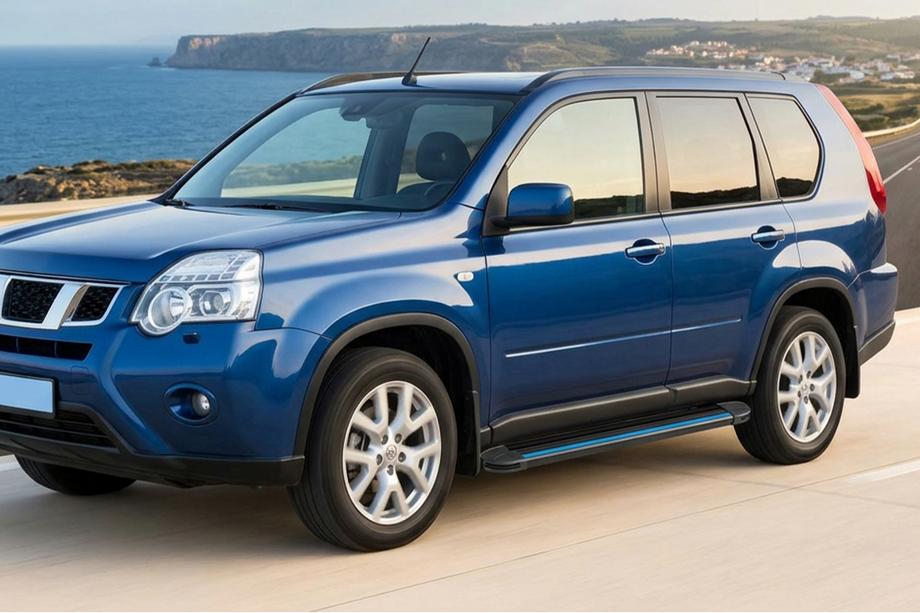 Nissan X-trail T31 2007–2014 Bočné nášľapy Maya Blue (2 ks, hliník) Fotografia 1