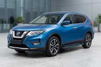 Nissan X-trail T32/Rogue 2014–2021 Bočné nášľapy Maya Blue (2 ks, hliník) fotografia 1