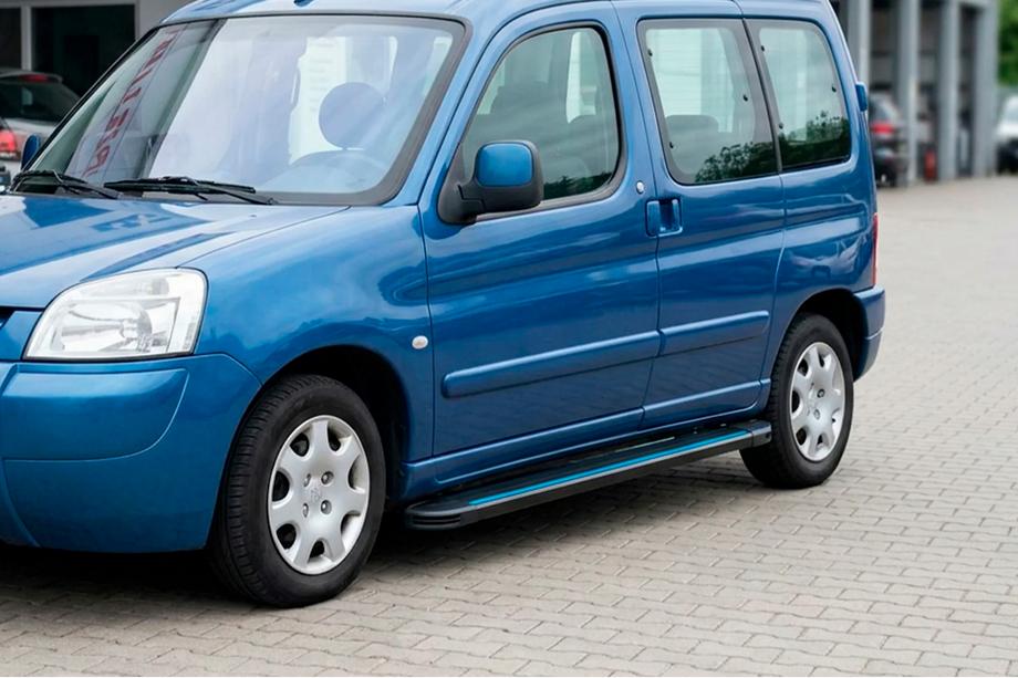 Peugeot Partner 1996–2008 Bočné nášľapy Maya Blue (2 ks, hliník) Image