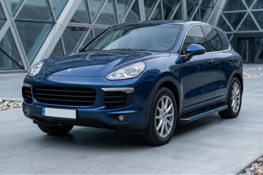 Porsche Cayenne 2010–2017 Bočné nášľapy Maya Blue (2 ks, hliník) Image