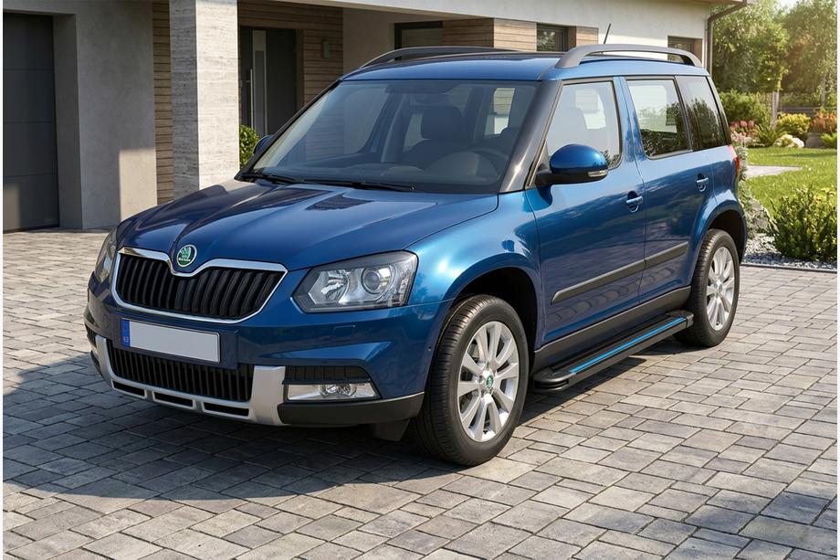 Skoda Yeti 2009–2017 Bočné nášľapy Maya Blue (2 ks, hliník) Image