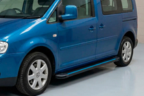 Volkswagen Caddy 2010–2015 Bočné nášľapy Maya Blue (2 ks, hliník) fotografia 1