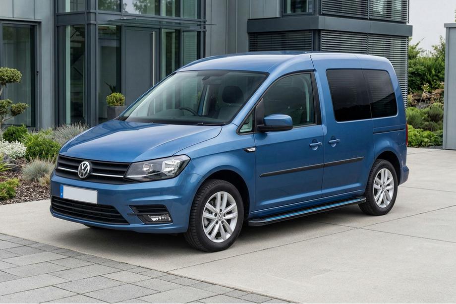 Volkswagen Caddy 2015–2020 Bočné nášľapy Maya Blue (2 ks, hliník) Maxi rázvor Image