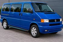 Volkswagen T4 Transporter 1990–2003 Bočné nášľapy Maya Blue (2 ks, hliník) Dlhý rázvor fotografia 1