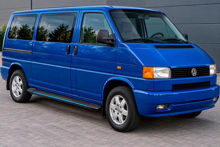 Volkswagen T4 Transporter 1990–2003 Bočné nášľapy Maya Blue (2 ks, hliník) Dlhý rázvor Image