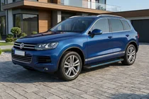 Volkswagen Touareg 2010–2018 Bočné nášľapy Maya Blue (2 ks, hliník) fotografia 1