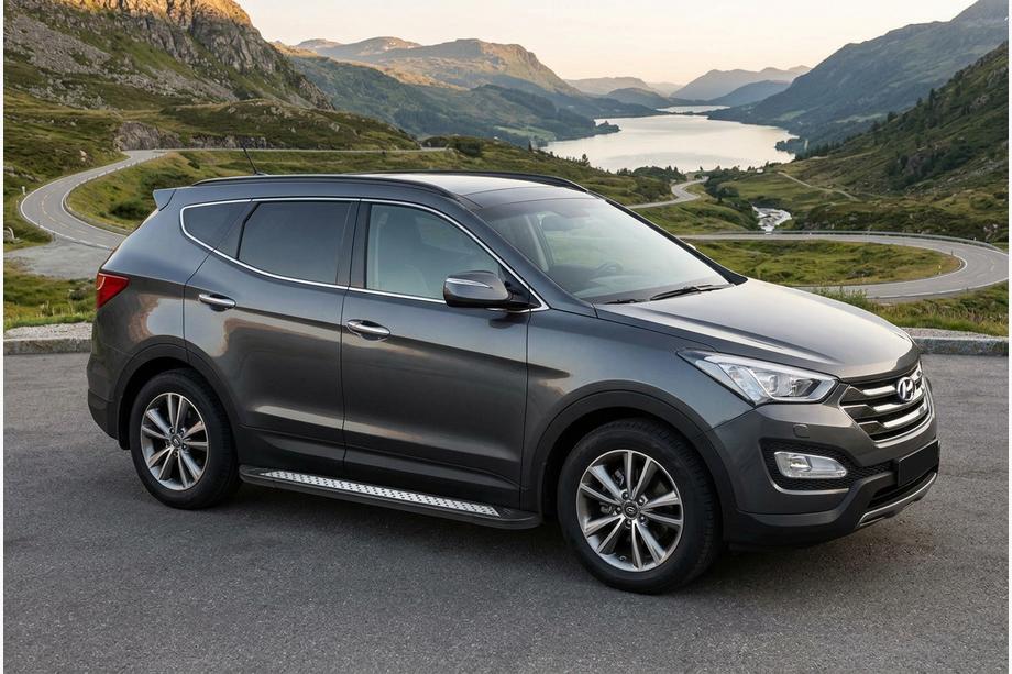 Hyundai Santa Fe 3 2012–2018 Bočné nášľapy New Vision Black (2 ks, hliník) Image