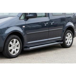 Bočné nášľapy New Vision Black (2 ks, hliník) Volkswagen Caddy 2010–2015 fotografia 1
