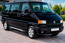 Volkswagen T4 Transporter 1990–2003 Bočné nášľapy Vision New Black (2 ks, hliník) Krátky rázvor fotografia 1